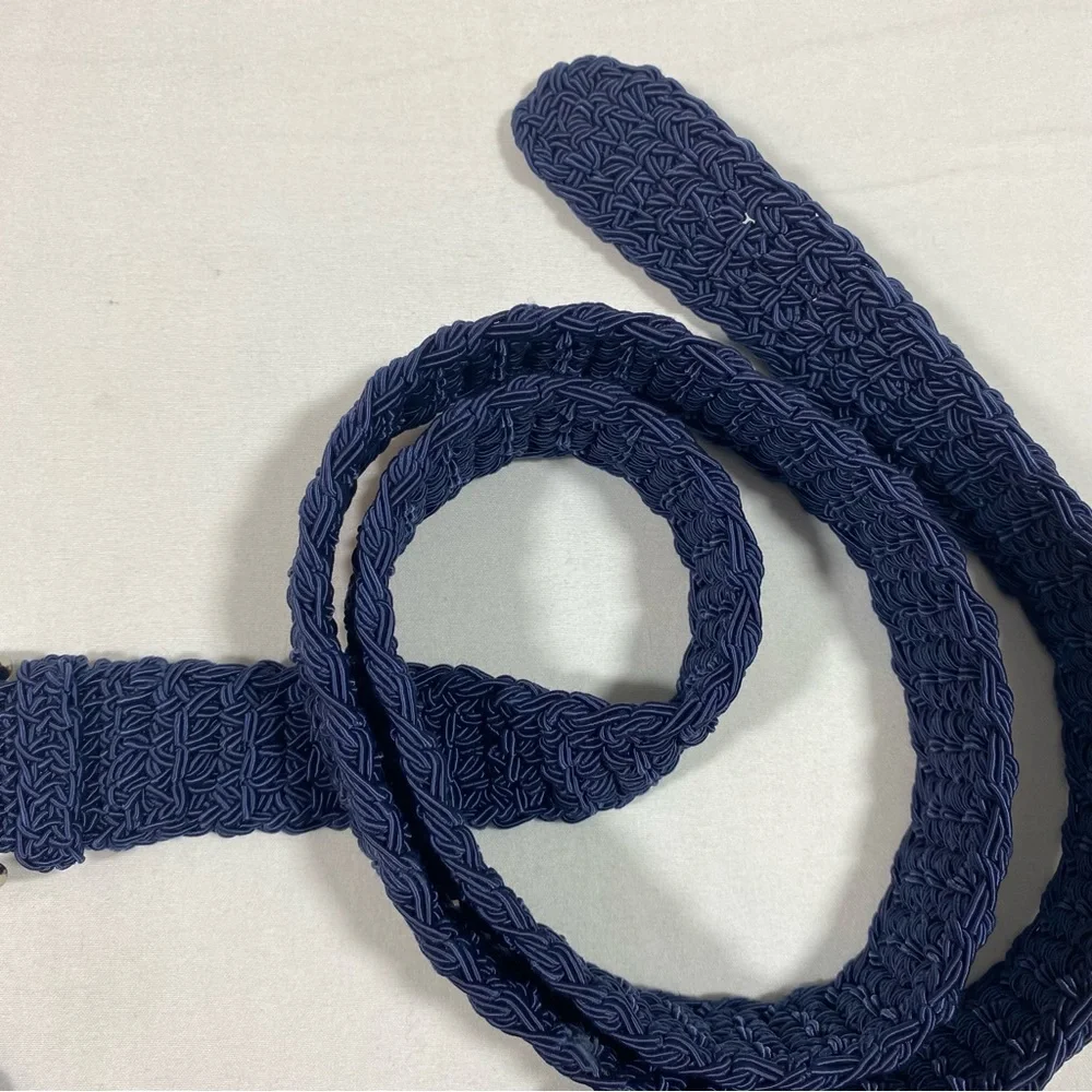 Liz Claiborne Navy Braided Belt Set of 2 Navy Belts Large unisex Belts